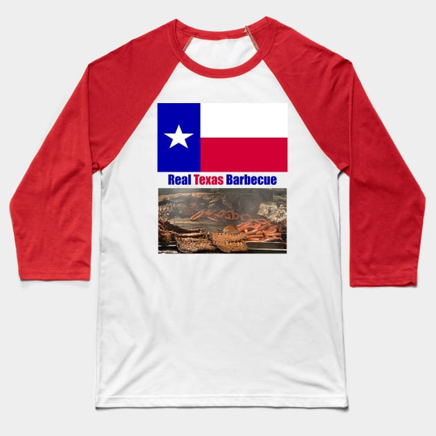 Real Texas BBQ Baseball T-Shirt by learntobbq